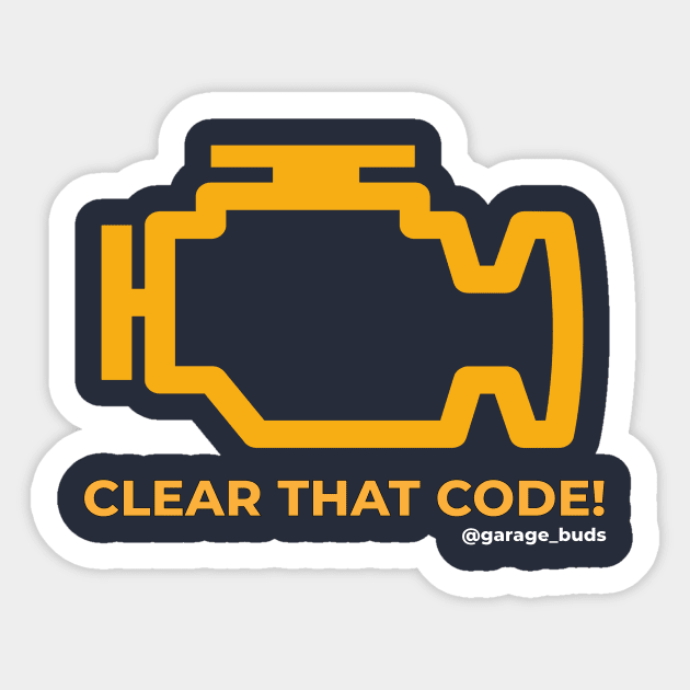 Check Engine Sticker by Garage Buds